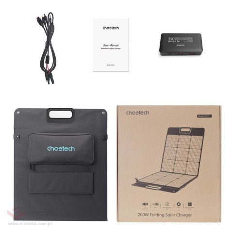 Ładowarka Choetech SC011 solarna 200W przenośny panel słoneczny - czarna