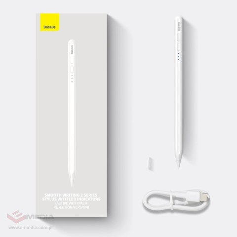 Aktywny rysik stylus do iPad Baseus Smooth Writing 2 SXBC060402 - biały