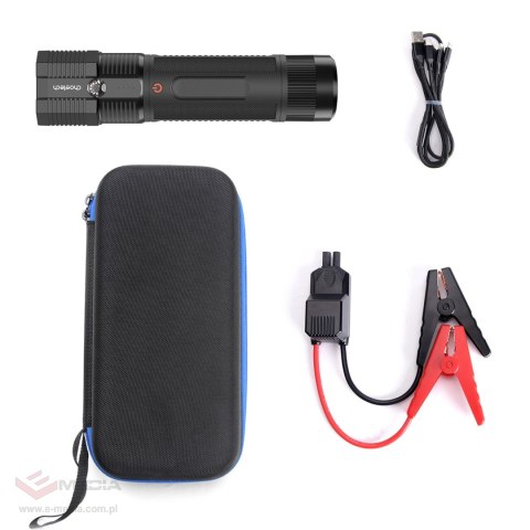 Choetech jump starter z powerbankiem 8000mAh - latarka LED czarny (TC0016)