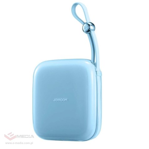 Joyroom powerbank 10000mAh Jelly Series 22.5W z wbudowanym kablem USB C niebieski (JR-L002)