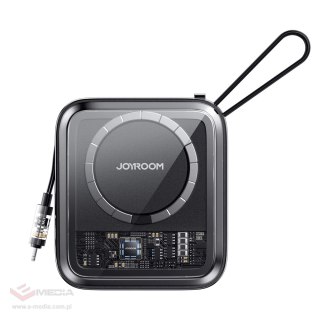 Powerbank indukcyjny Joyroom Icy Series JR-L007 10000mAh z MagSafe 22.5W z kablem Lightning - czarny