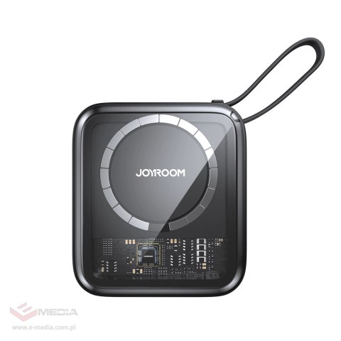 Powerbank indukcyjny Joyroom Icy Series JR-L007 10000mAh z MagSafe 22.5W z kablem Lightning - czarny
