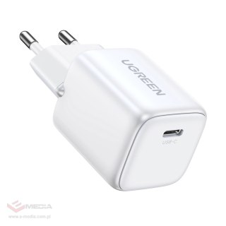 Szybka ładowarka sieciowa GaN USB C 30W PD Ugreen Nexode Mini - biała