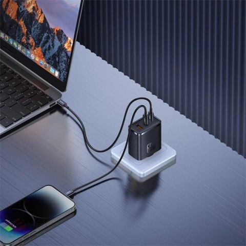 Ładowarka GaN Baseus Cube Pro 65W 2x USB-C USB-A - czarna