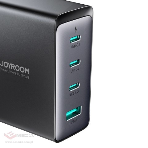 Ładowarka GaN UK Joyroom JR-TCG05UK 140W 3x USB-C USB-A + kabel USB-C / USB-C 240W 1.2m