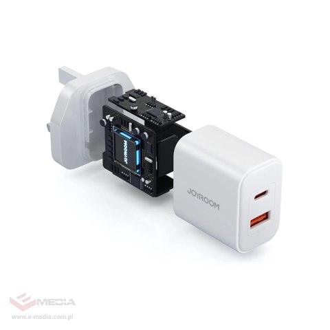 Ładowarka UK Joyroom FlashSeries JR-TCF05 20W USB-A USB-C - biała