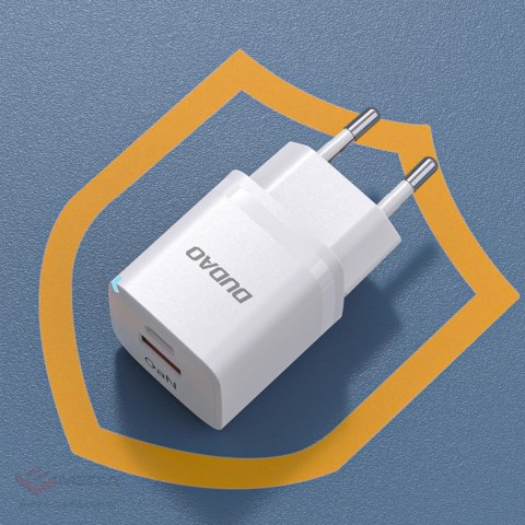 Ładowarka sieciowa GaN 33W PPS USB C/USB Dudao A13Pro - biała