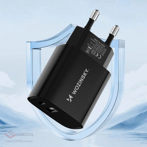 Ładowarka sieciowa Wozinsky WGWCB USB-A USB-C 20W - czarna