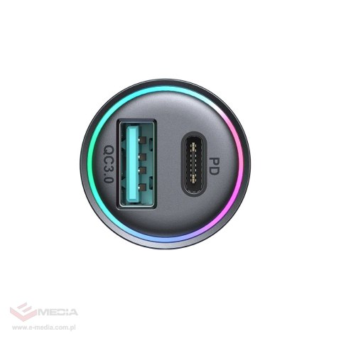 Mini ładowarka Joyroom JR-CCN04 60W USB-A USB-C - czarna