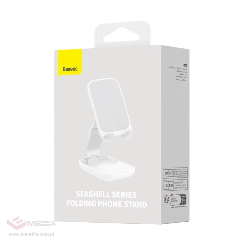Regulowany stojak na telefon Baseus Seashell Series - biały