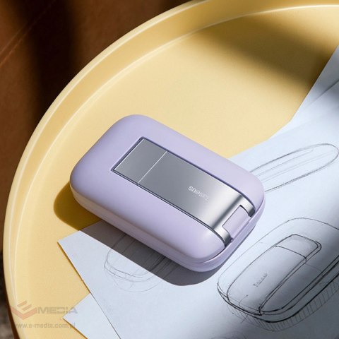 Regulowany stojak na telefon z lusterkiem Baseus Seashell Series - beżowy