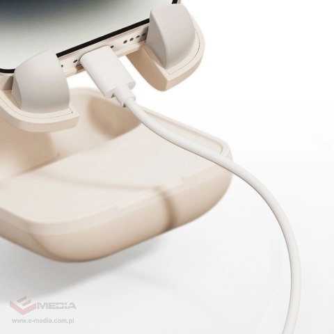 Regulowany stojak na telefon z lusterkiem Baseus Seashell Series - beżowy