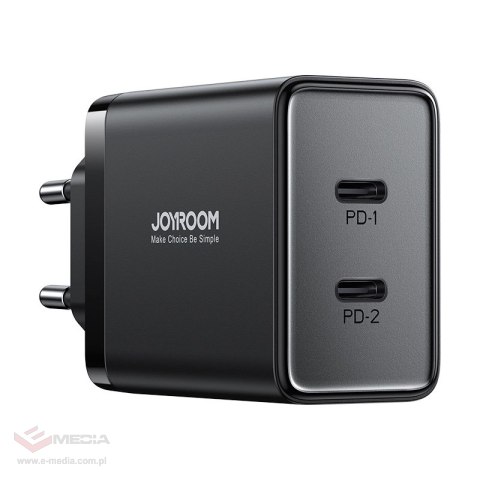 Szybka ładowarka Joyroom JR-TCF09 2x USB-C 40W - czarna