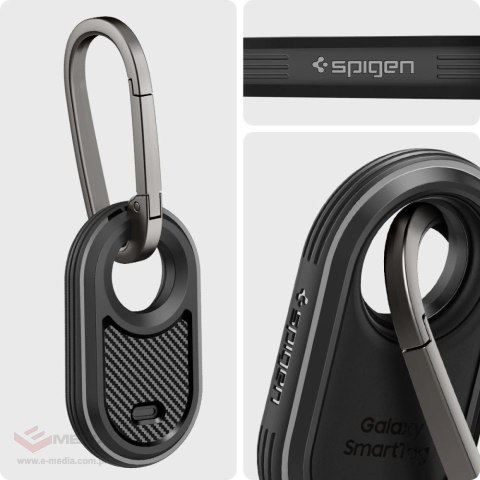 Etui Spigen Rugged Armor na Samsung Galaxy SmartTag 2 - czarny mat