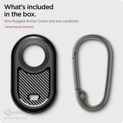 Etui Spigen Rugged Armor na Samsung Galaxy SmartTag 2 - czarny mat