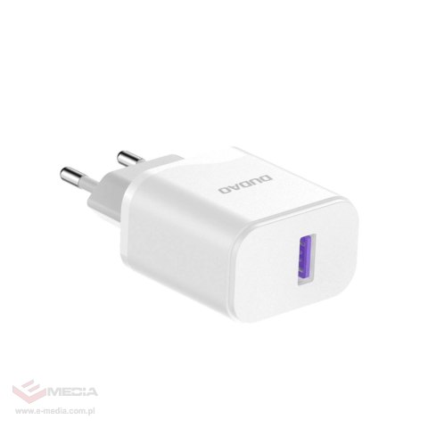 Ładowarka Dudao A20EU sieciowa USB-A 18W - biała + kabel USB-A - Lightning