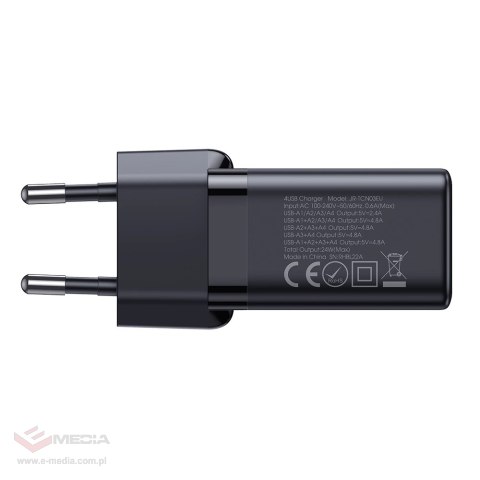 Ładowarka sieciowa Joyroom JR-TCN03 4xUSB-A 24W 4.8A - czarna