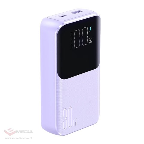 Mini powerbank Joyroom JR-PBC06 z wbudowanymi kablami USB-C / Lightning 30W 10000mAh - fioletowy