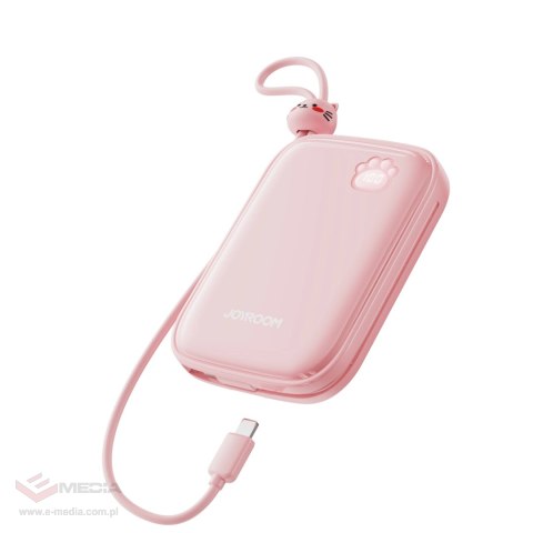 Powerbank Joyroom JR-L008 Plus Cutie Series 22.5W 20000mAh ze stojakiem + kabel USB-A - USB-C - różowy