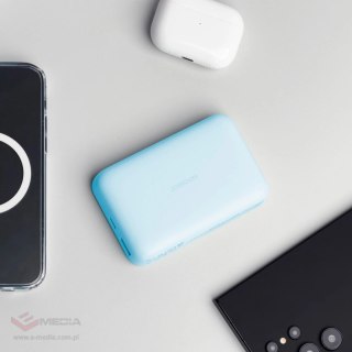 Powerbank Joyroom JR-W020 20W 10000mAh MagSafe + kabel USB-A - USB-C 0.30m - jasnoniebieski