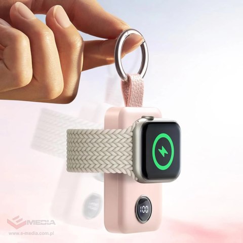 Powerbank Joyroom JR-WQW01 bezprzewodowy 2000mAh 3W do Apple Watch - różowy