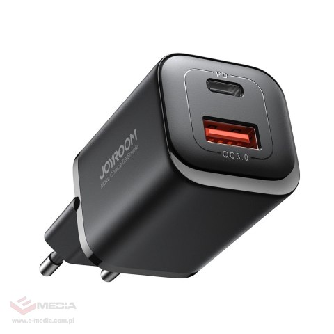 Szybka ładowarka sieciowa Joyroom JR-TCF08EU Speed Series 30W USB-A / USB-C PD/QC/AFC/FCP - czarna