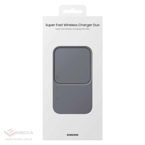 Ładowarka Samsung Wireless Charger Duo EP-P5400TBEGEU indukcyjna 15W - czarna + ładowarka sieciowa + kabel