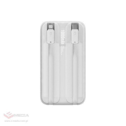 Powerbank Baseus Comet Series z wyświetlaczem 10000mAh 22.5W - biały + kabel USB-A - USB-C