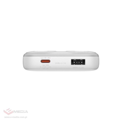 Powerbank Baseus Comet Series z wyświetlaczem 10000mAh 22.5W - biały + kabel USB-A - USB-C