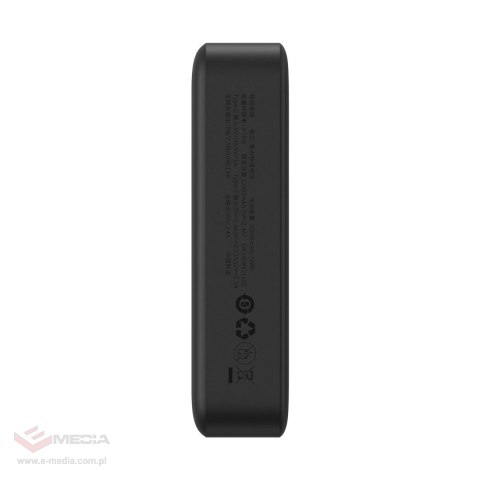 Powerbank Baseus Magnetic Mini 20000 mAh 20W - czarny + kabel USB-C / USB-C