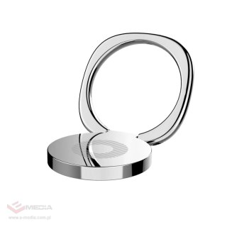 Uchwyt / ring Baseus Privity Ring z funkcją stojaka - srebrny