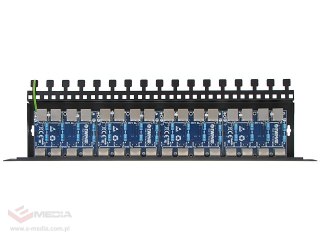 16-kanałowy panel zabezpieczający LAN z ochroną przepięciową PoE EWIMAR PTF-516R-ECO/PoE