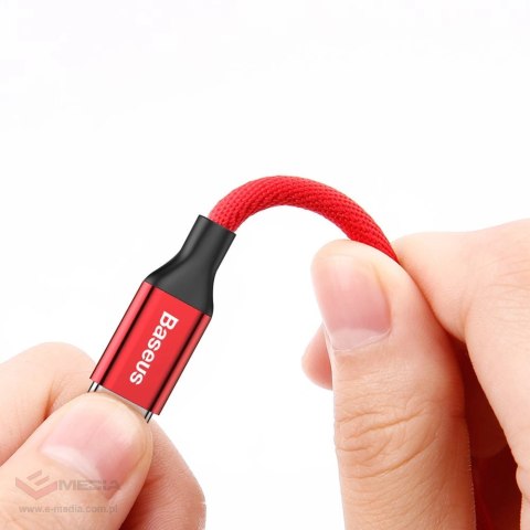 Baseus Yiven kabel przewód w materiałowym oplocie USB / Lightning 1,8M czerwony (CALYW-A09)