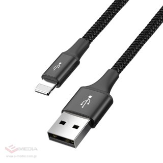 Baseus kabel przewód USB 4w1 2x Lightning / USB Typ C / micro USB w nylonowym oplocie 3.5A 1.2m czarny (CA1T4-A01)