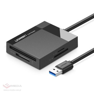 Czytnik kart pamięci Ugreen CR125 30231 SD / micro SD / CF / MS z kablem USB 3.0 1m - czarny