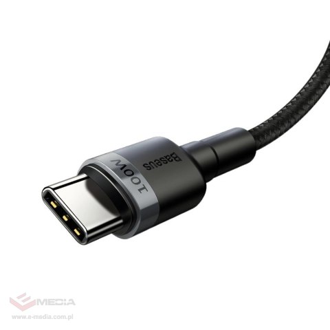 Kabel Baseus CATKLF-ALG1 USB-C - USB-C PD QC 100W 5A 2m - szary