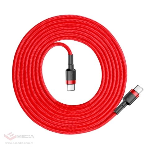 Kabel Baseus CATKLF-H09 USB-C - USB-C PD QC 60W 3A 480Mb/s 2m - czerwony