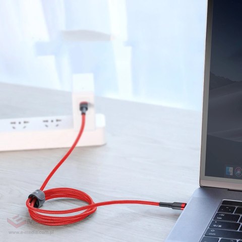 Kabel Baseus CATKLF-H09 USB-C - USB-C PD QC 60W 3A 480Mb/s 2m - czerwony