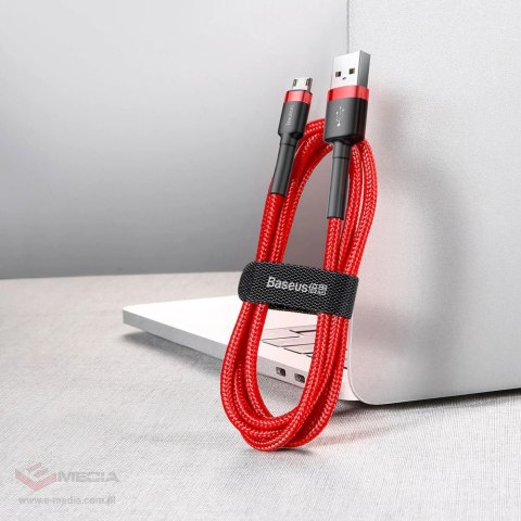 Kabel Baseus Cafule Cable CAMKLF-C09 USB-A / micro USB 1.5A 2 m - czerwony