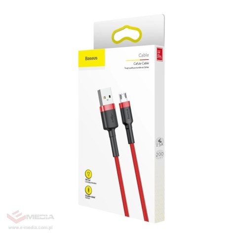 Kabel Baseus Cafule Cable CAMKLF-C09 USB-A / micro USB 1.5A 2 m - czerwony