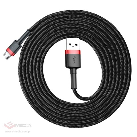 Kabel Baseus Cafule Cable CAMKLF-C91 USB-A / micro USB 1.5A 2 m - czarno-czerwony