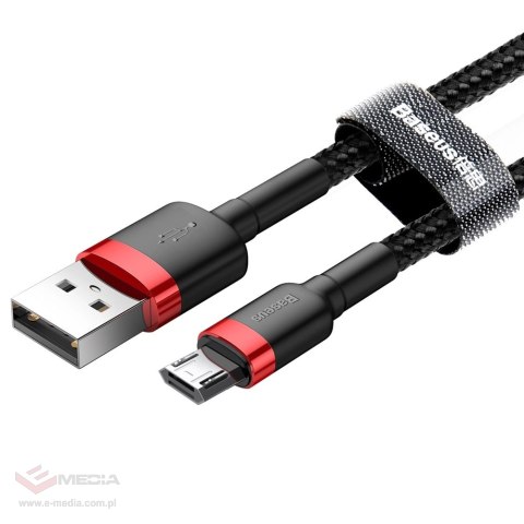 Kabel Baseus Cafule Cable CAMKLF-C91 USB-A / micro USB 1.5A 2 m - czarno-czerwony