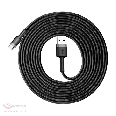 Kabel Baseus Cafule Cable USB-A / USB-C QC3.0 2A 3m - szaro-czarny