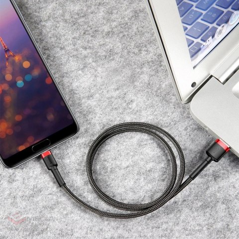 Kabel Baseus Cafule Cable USB-A / USB-C QC3.0 2A 3m - szaro-czarny