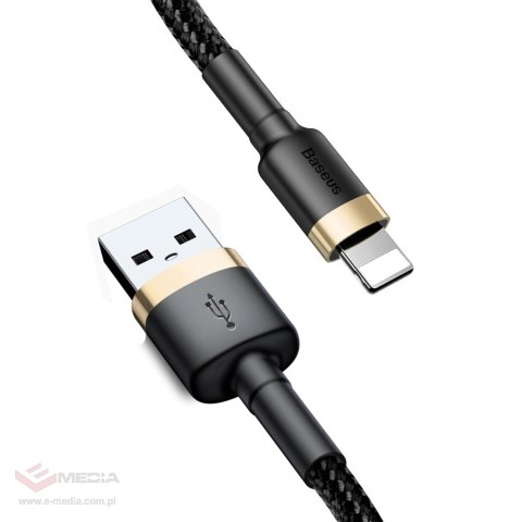 Kabel Baseus Cafule USB-A / Lightning 1.5A QC 3.0 2 m - czarno-złoty