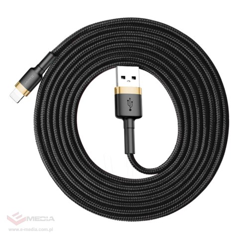 Kabel Baseus Cafule USB-A / Lightning 1.5A QC 3.0 2 m - czarno-złoty