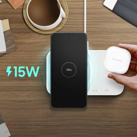 Ładowarka Samsung Wireless Charger Duo EP-P5400BWEGEU indukcyjna 15W - biała