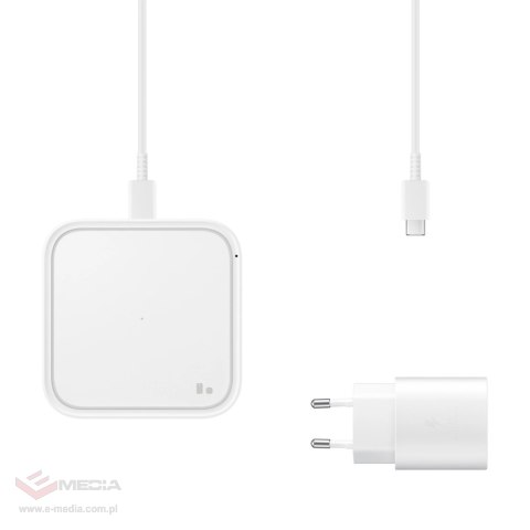 Ładowarka Samsung Wireless Charger Pad EP-P2400TWEGEU indukcyjna 15W - biała + ładowarka sieciowa