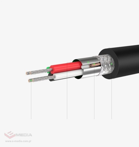 Ugreen zewnętrzna karta dzwiękowa muzyczna adapter USB - 3,5 mm mini jack z regulacją głośnościc 15cm czarny (40964)