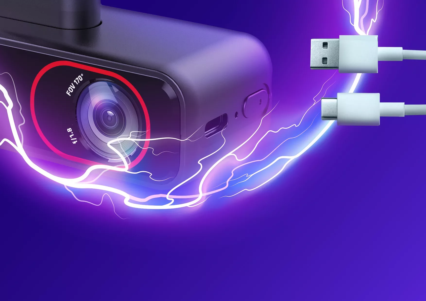 Xblitz Tango 4K ładowanie za pomocą USB-C